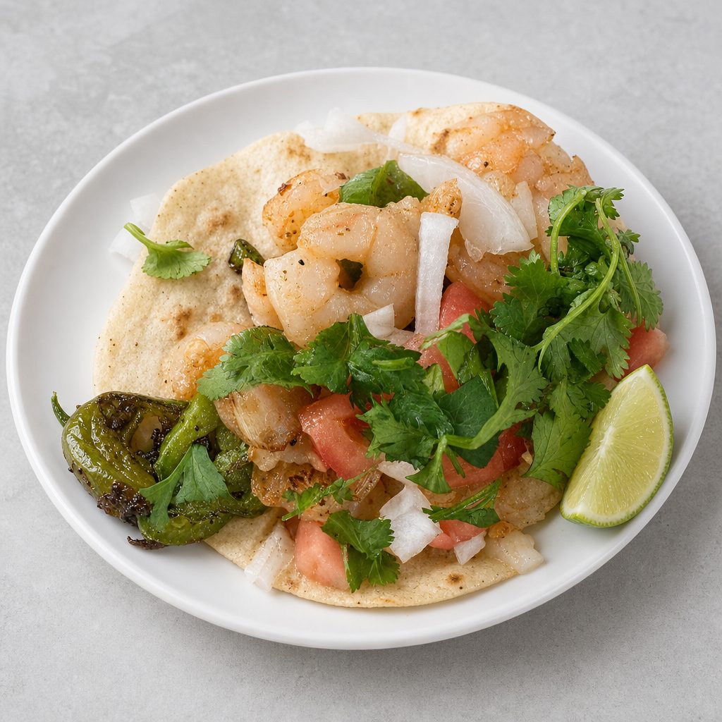 Tacos de Camarones/Grilled Shrimp.