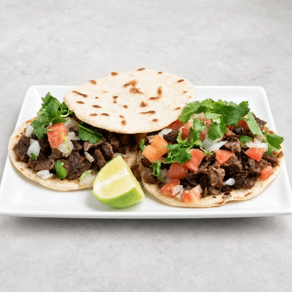 Tacos Carne Asada de Res/Grilled Beef.